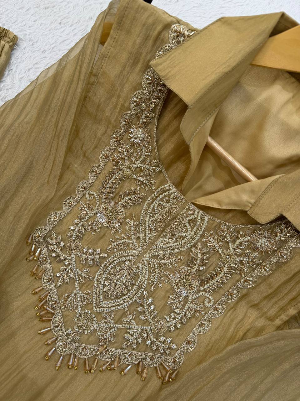 BEAUTIFUL BEADS EMBROIDERED CO-ORD SET