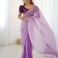 sparkle silk ready to wear saree with adjustable hooks