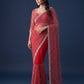 Net Intricately Bidds handwork embroidered saree