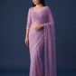 Net Intricately Bidds handwork embroidered saree