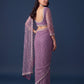 Net Intricately Bidds handwork embroidered saree