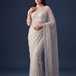Net Intricately Bidds handwork embroidered saree