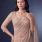 Net Intricately Bidds handwork embroidered saree