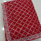 Net Intricately Bidds handwork embroidered saree