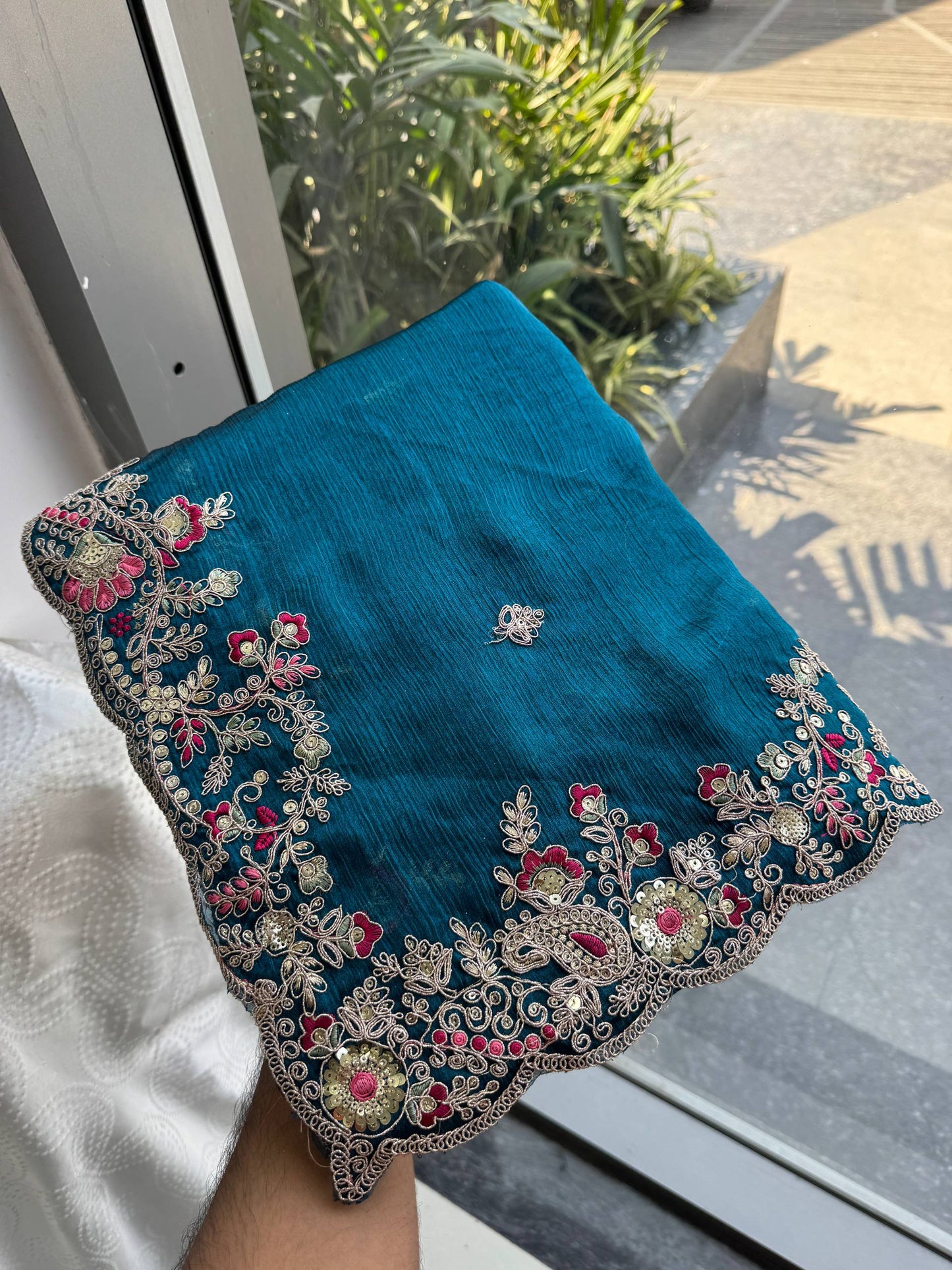 Party Wear Soft  Fendy Chiffon silk Saree