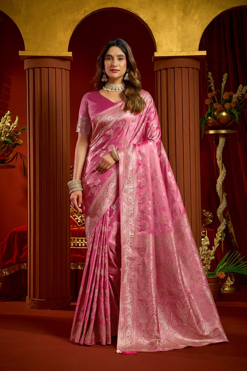 Elegant Collection Crafted in Luxurious Satin Silk Saree