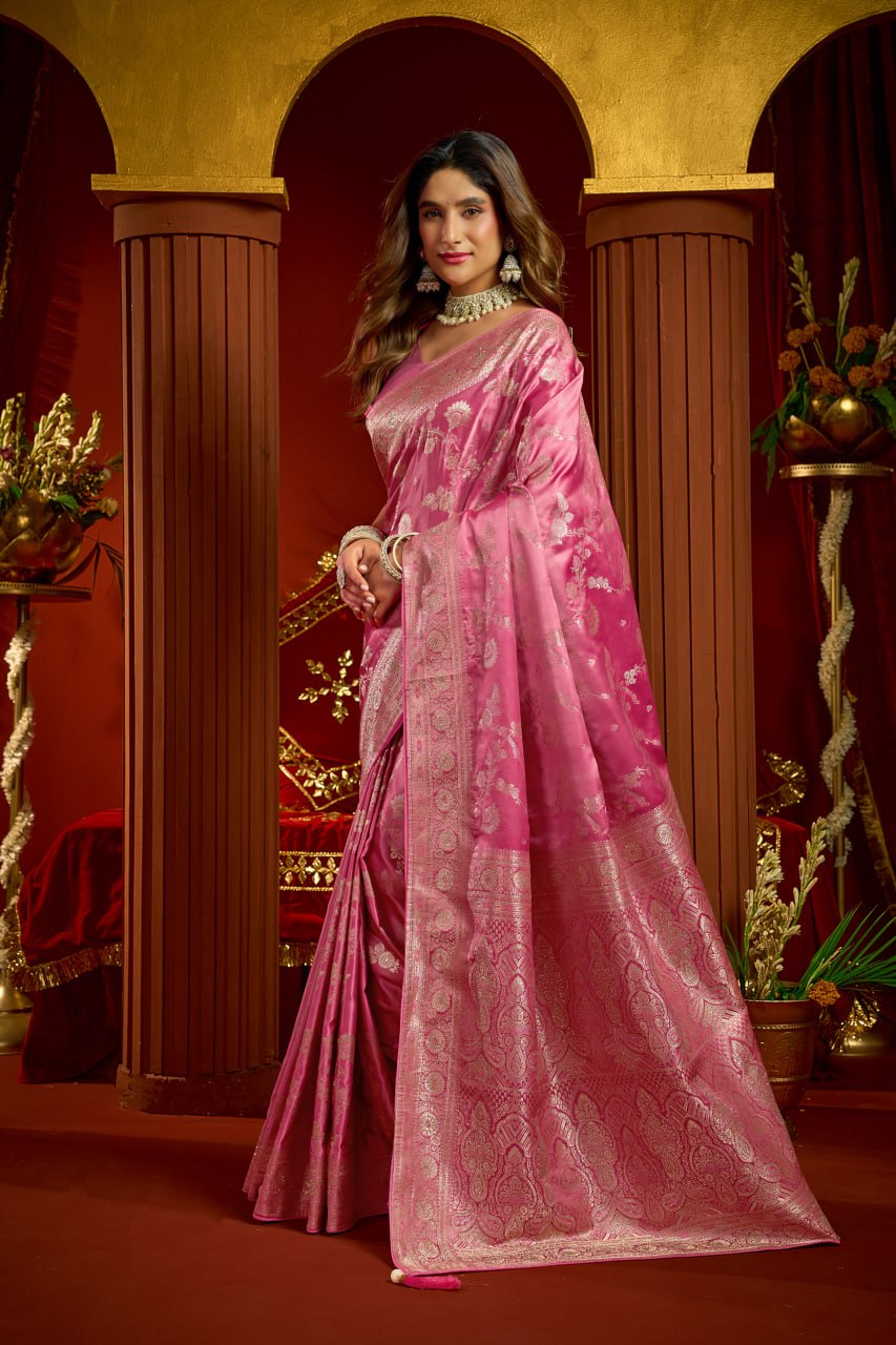 Elegant Collection Crafted in Luxurious Satin Silk Saree