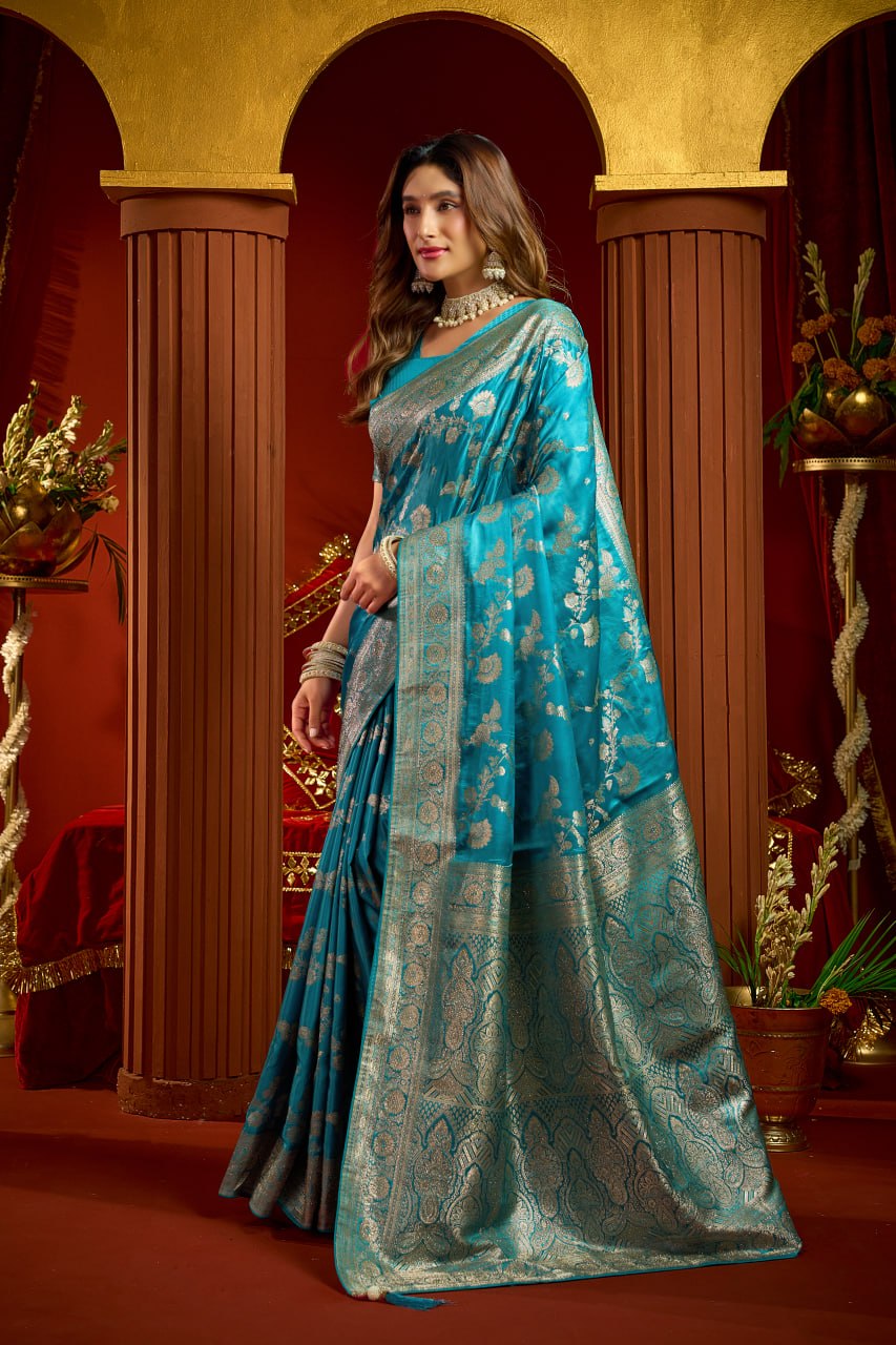 Elegant Collection Crafted in Luxurious Satin Silk Saree
