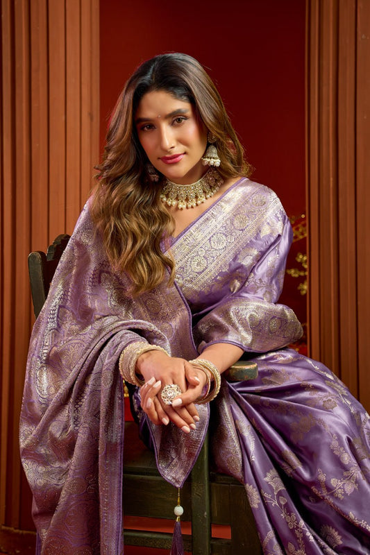 Elegant Collection Crafted in Luxurious Satin Silk Saree