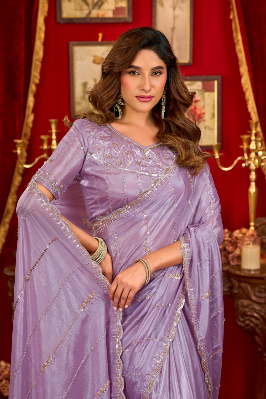 Elevate your Festival And Party Wardrobe With this Exclusive Prada Silk Saree