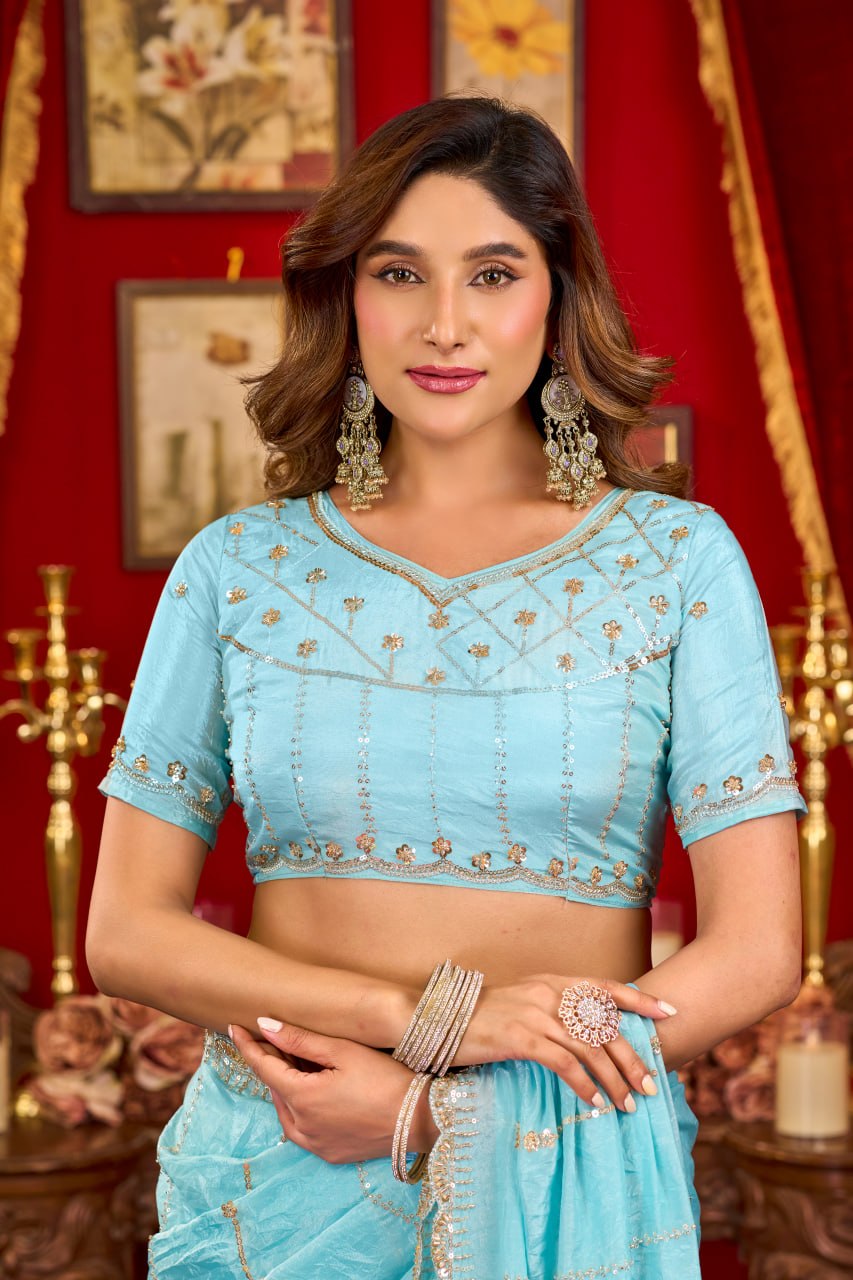 Elevate your Festival And Party Wardrobe With this Exclusive Prada Silk Saree