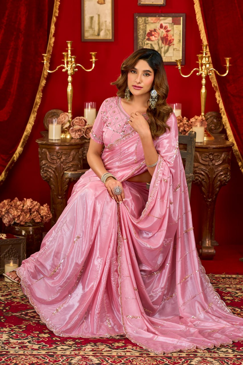 Elevate your Festival And Party Wardrobe With this Exclusive Prada Silk Saree