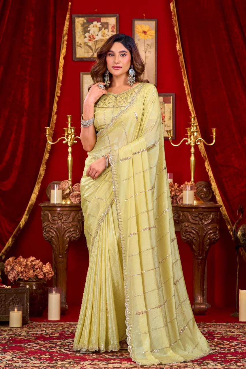 Elevate your Festival And Party Wardrobe With this Exclusive Prada Silk Saree