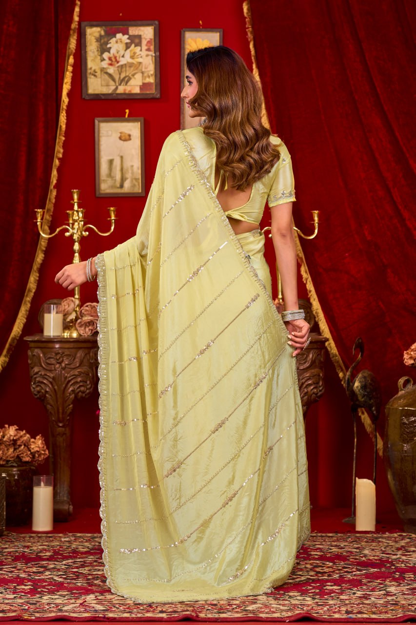 Elevate your Festival And Party Wardrobe With this Exclusive Prada Silk Saree