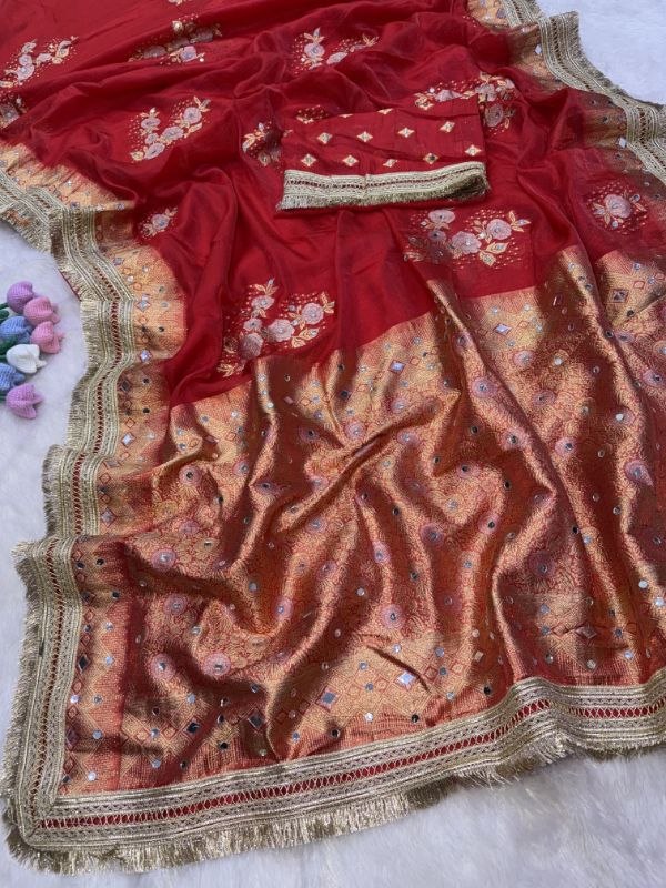 Soft Banarasi Jaquard Silk Saree