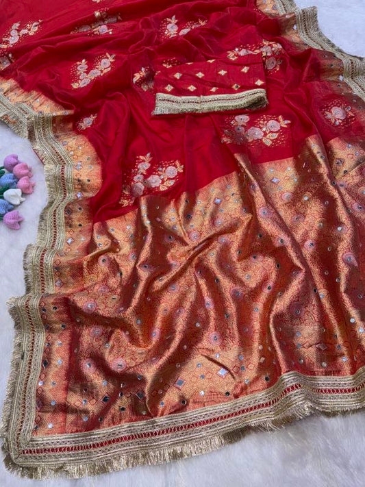 Soft Banarasi Jaquard Silk Saree