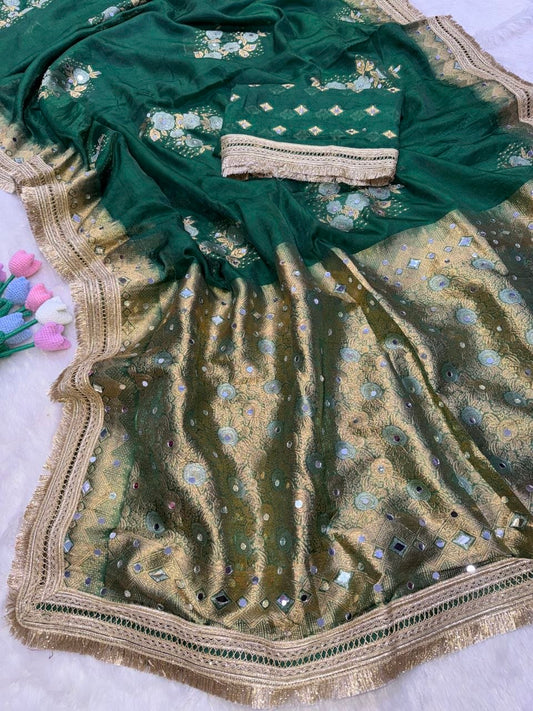 Soft Banarasi Jaquard Silk Saree