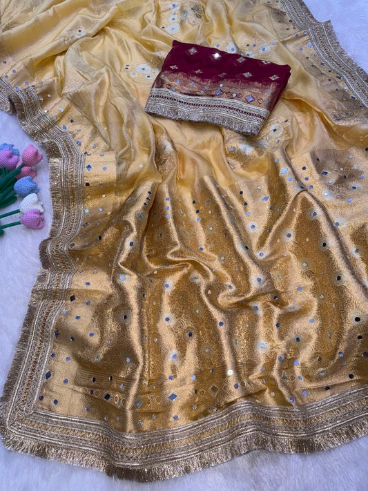 Soft Banarasi Jaquard Silk Saree