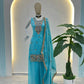 Fandy Silk Crap Bids Embroidery Sequence Treads Kurti