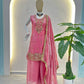 Fandy Silk Crap Bids Embroidery Sequence Treads Kurti