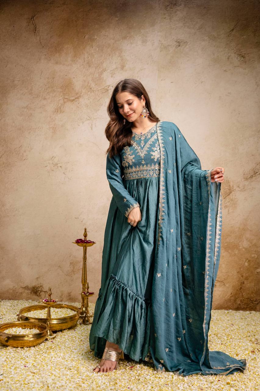 Presenting New Ready-Made Gown And Dupatta Set Collection