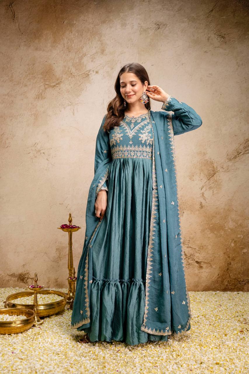 Presenting New Ready-Made Gown And Dupatta Set Collection