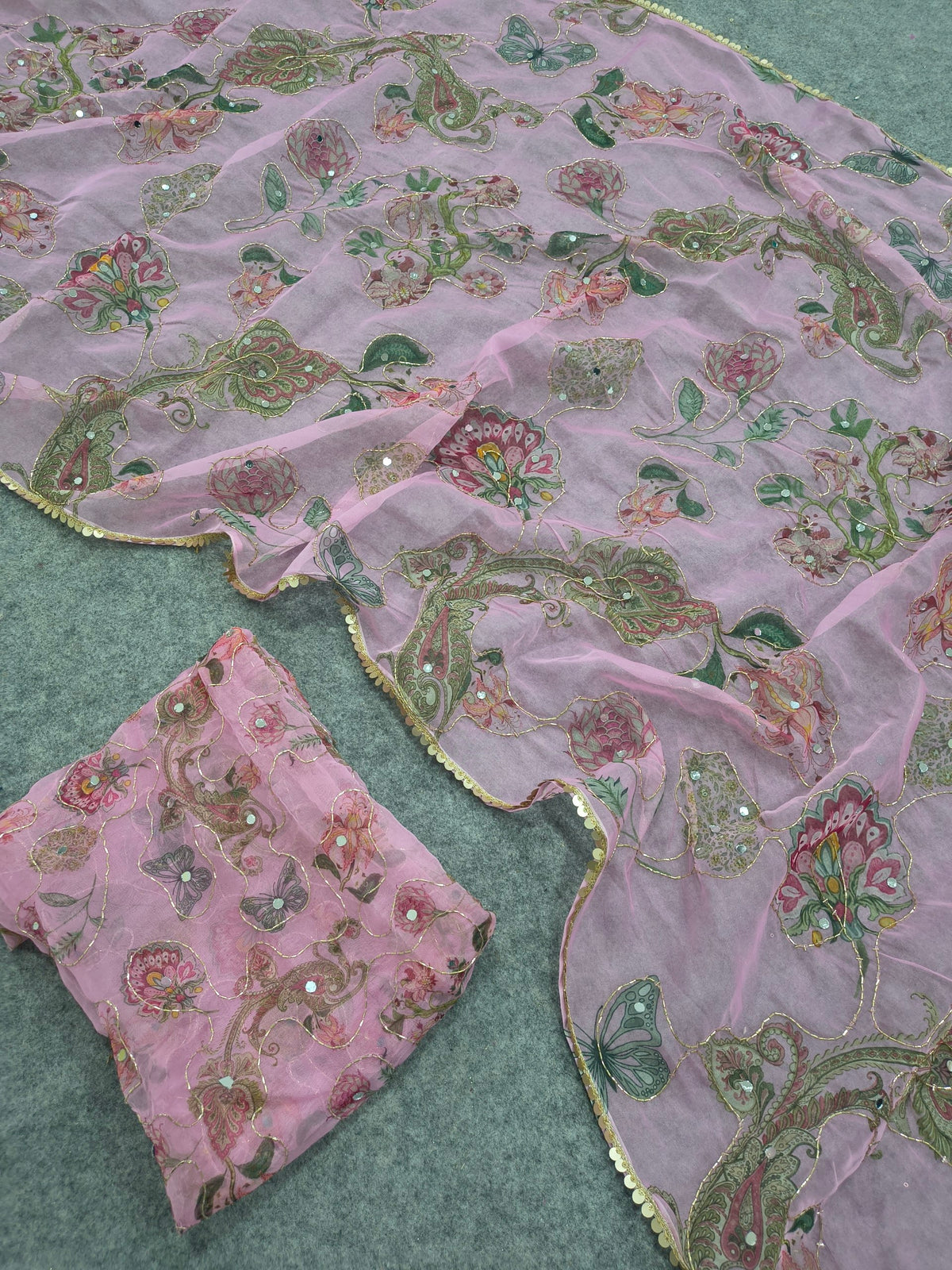 Premium Tabby Silk Embellished With Beautiful Print Saree