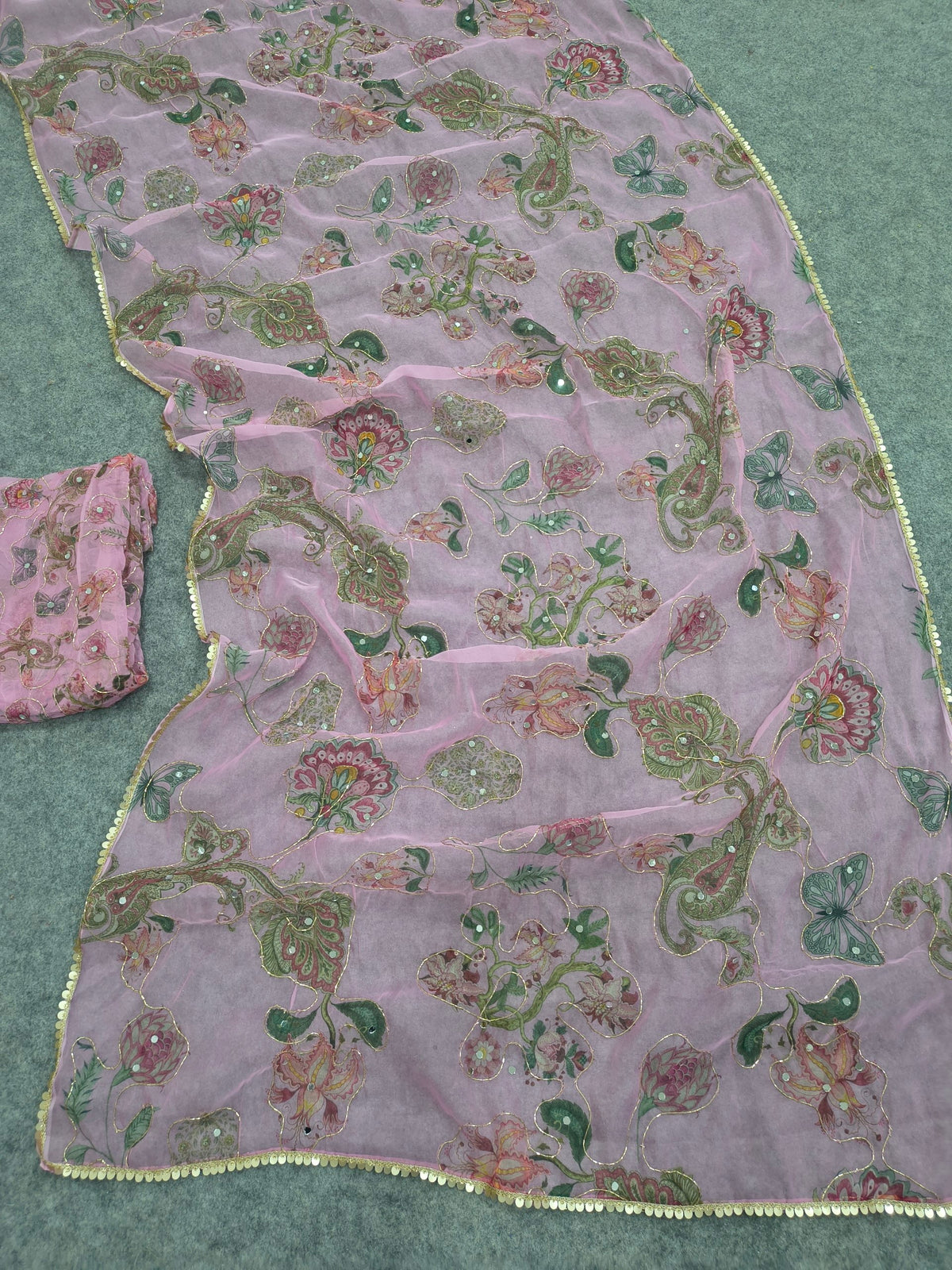 Premium Tabby Silk Embellished With Beautiful Print Saree