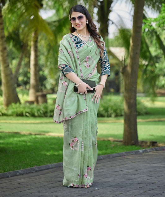 Pure Gold Crush Silk Saree