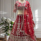 Butterfly Net Sequins and Codding Embroidery Work Lehenga