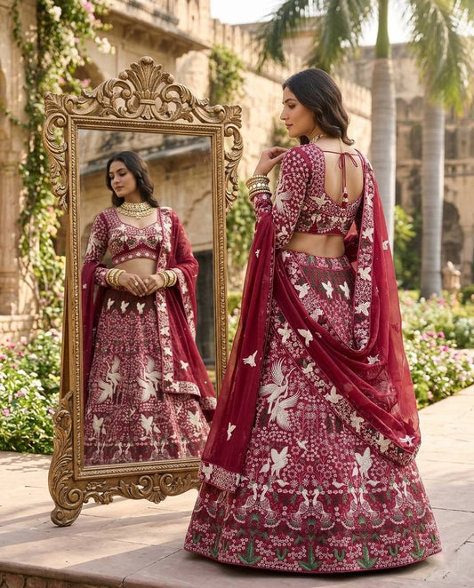 Launching 4 meter flared Star Georgette Lehenga