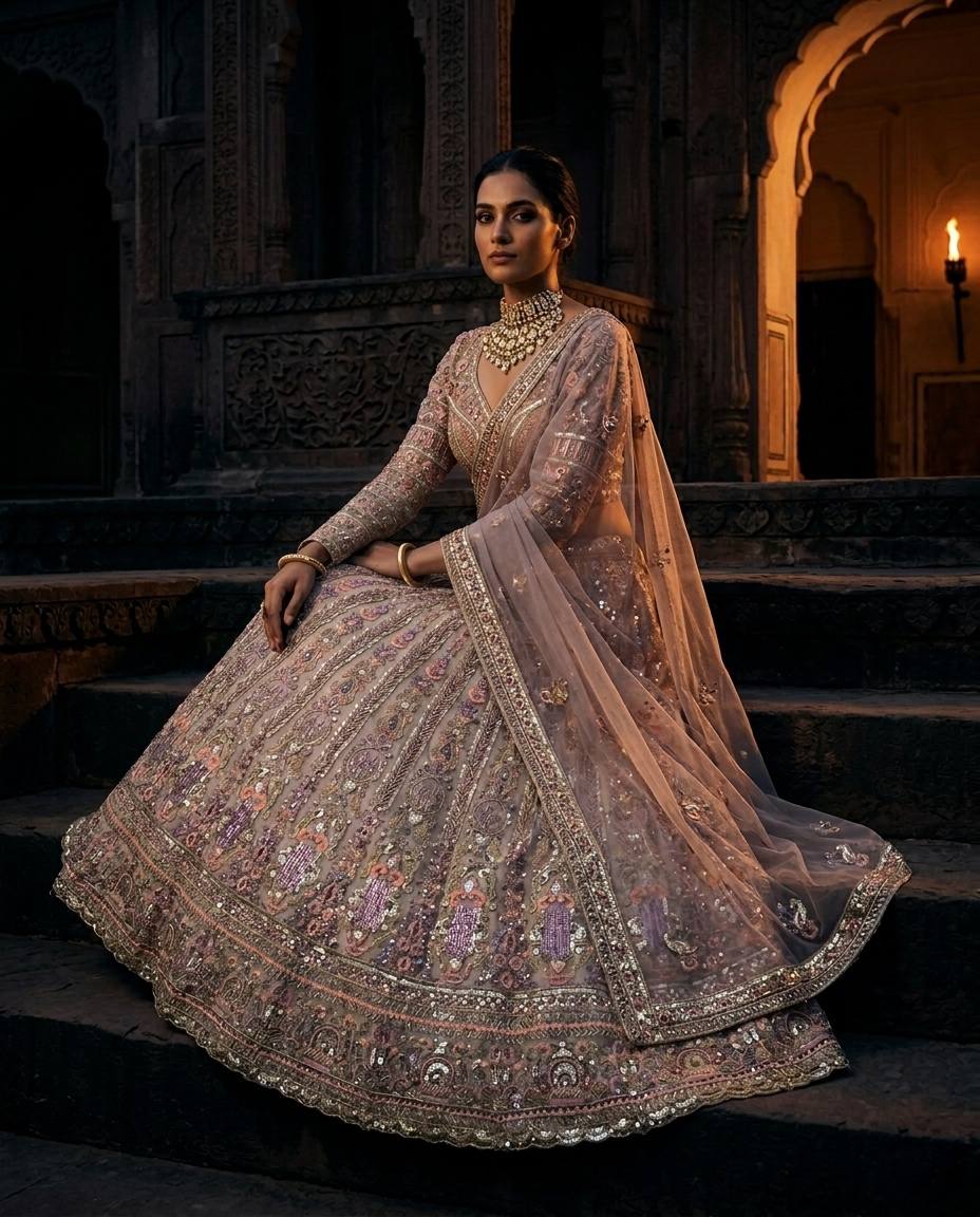 Launching 4 meter flared Butterfly Net Lehenga