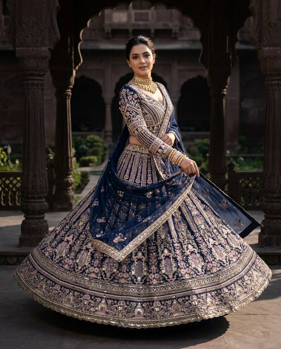 Launching 4 meter flared Butterfly Net Lehenga