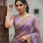 Party Wear Soft Twill Net Saree