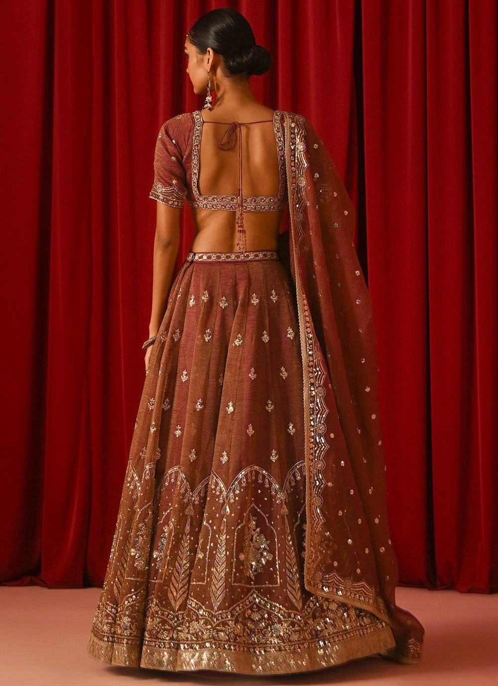 Fandy Silk Zari Sequence Embroidery Work Choli