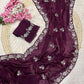 Beautiful Sequence Brits C- pallu work along saree