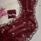 Beautiful Sequence Brits C- pallu work along saree