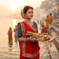 Fox Goegetts Embroidery Thread with mirror work saree