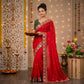 Fox Goegetts Embroidery Thread with mirror work saree