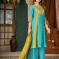 Mal Chanderi Multi Embroidery Thread With Real Hand Work Anarkali Kurti