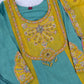 Mal Chanderi Multi Embroidery Thread With Real Hand Work Anarkali Kurti