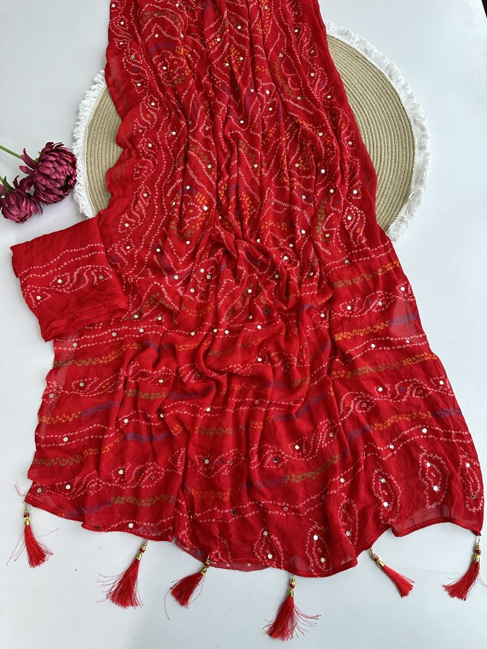 Beautiful Tessels Attached in pallu Side Saree