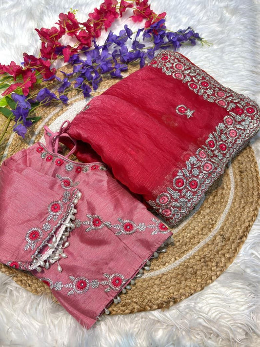 Suche jemanden für einen schönen Sari in der gleichen Farbe