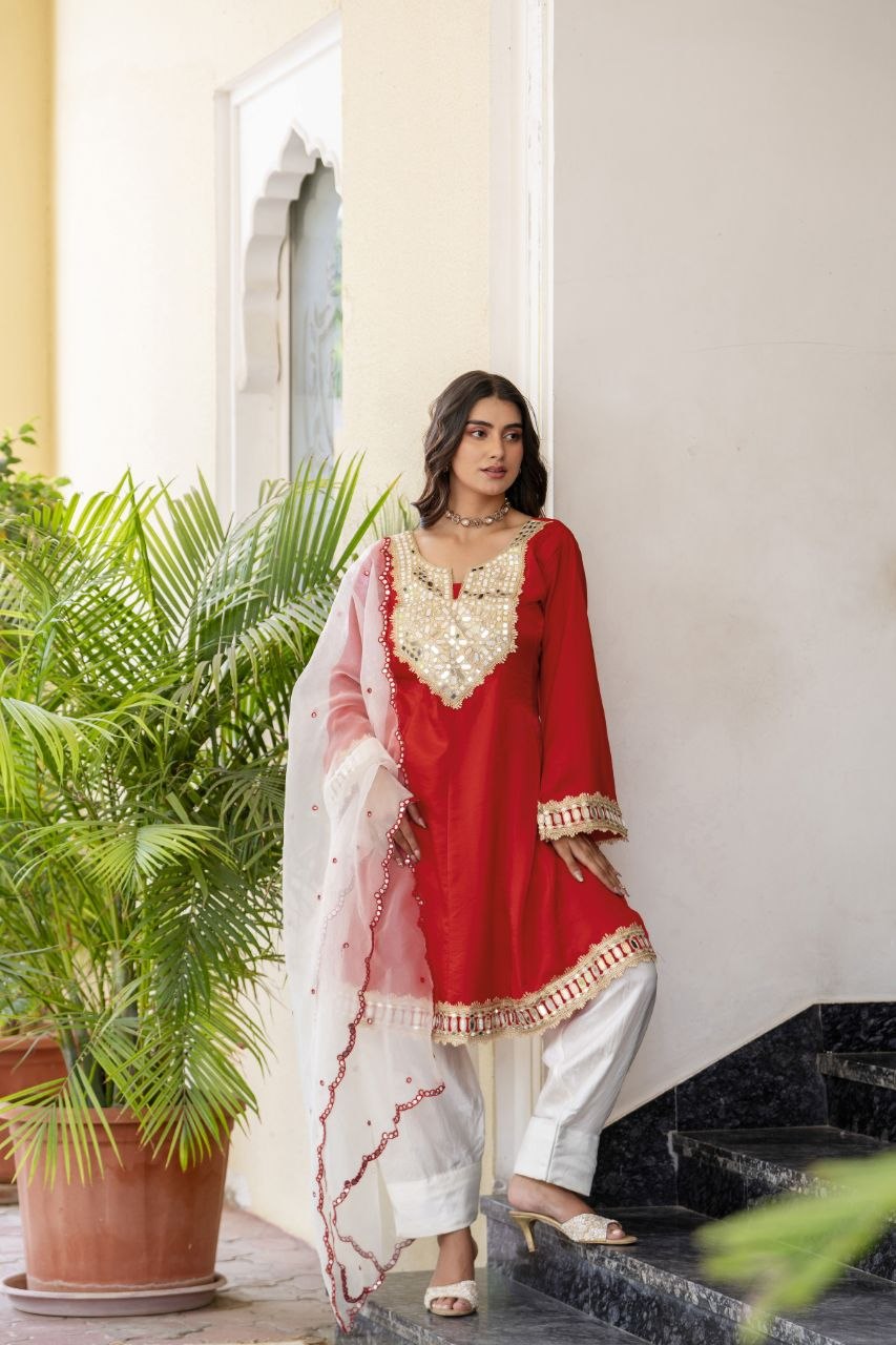 Presenting New Ready Made Kurti Pant Dupatta Collection