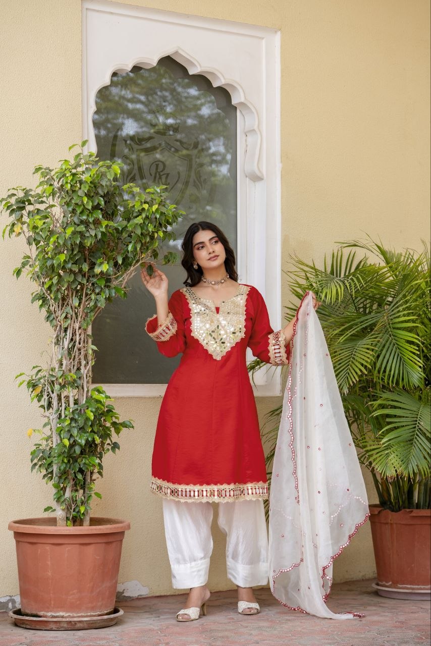 Presenting New Ready Made Kurti Pant Dupatta Collection