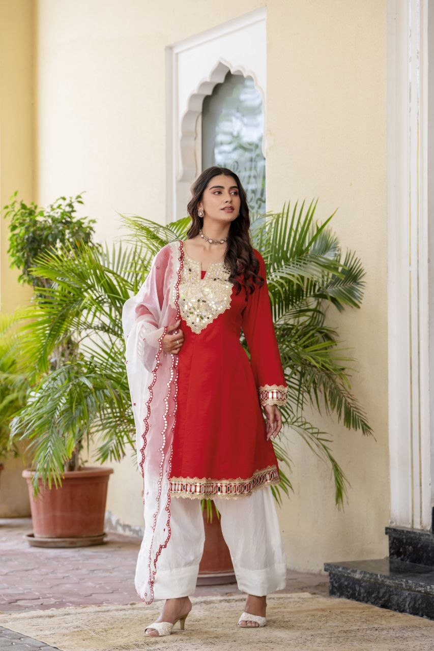 Presenting New Ready Made Kurti Pant Dupatta Collection