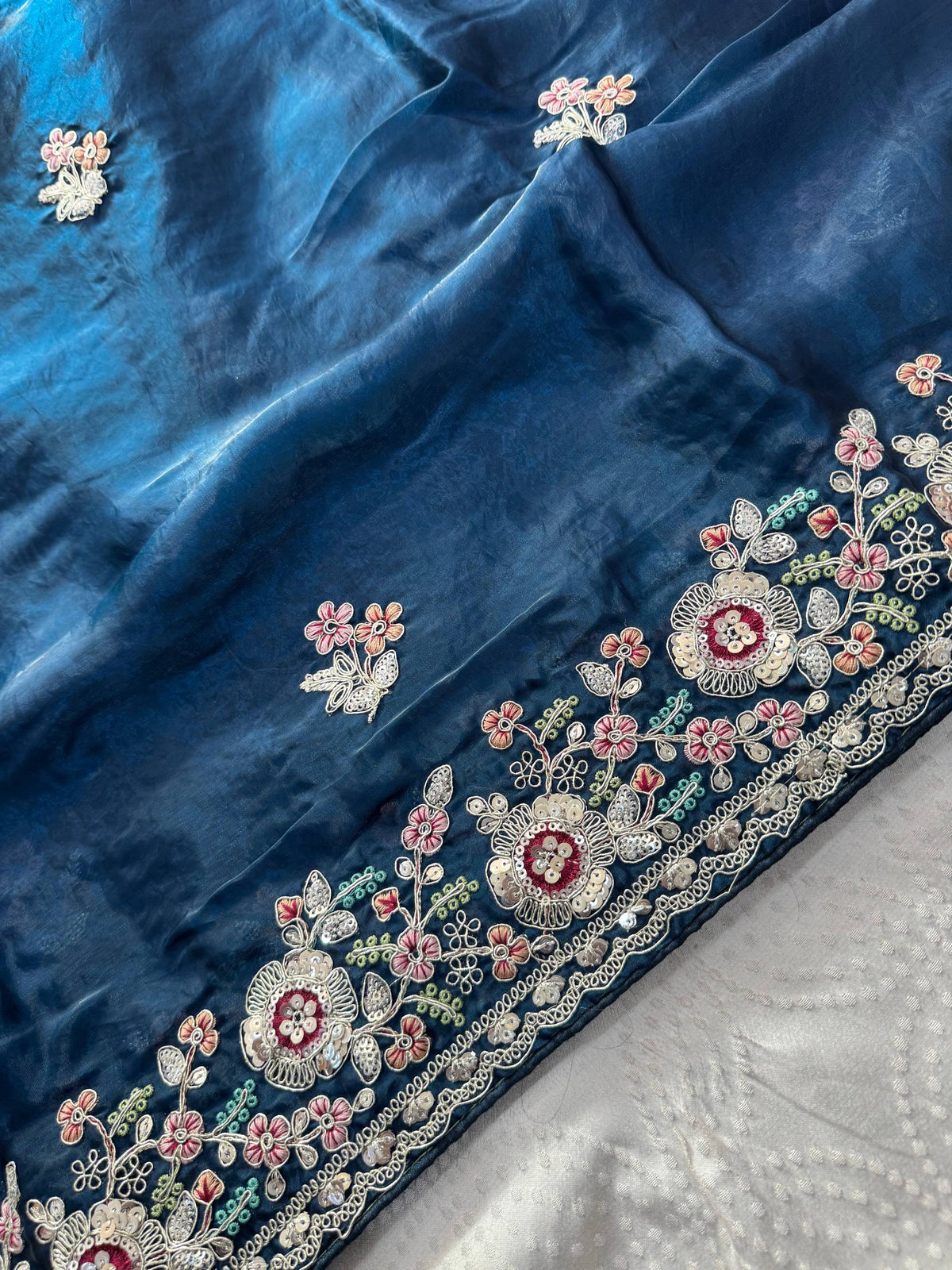 Designer Party Wear Pure Soft Tissue Silk Saree