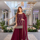 Faux Georgeet Embroidery Sequence Zari Suit