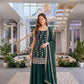 Robe de travail brodée en georgette fleurie artificielle avec de riches paillettes