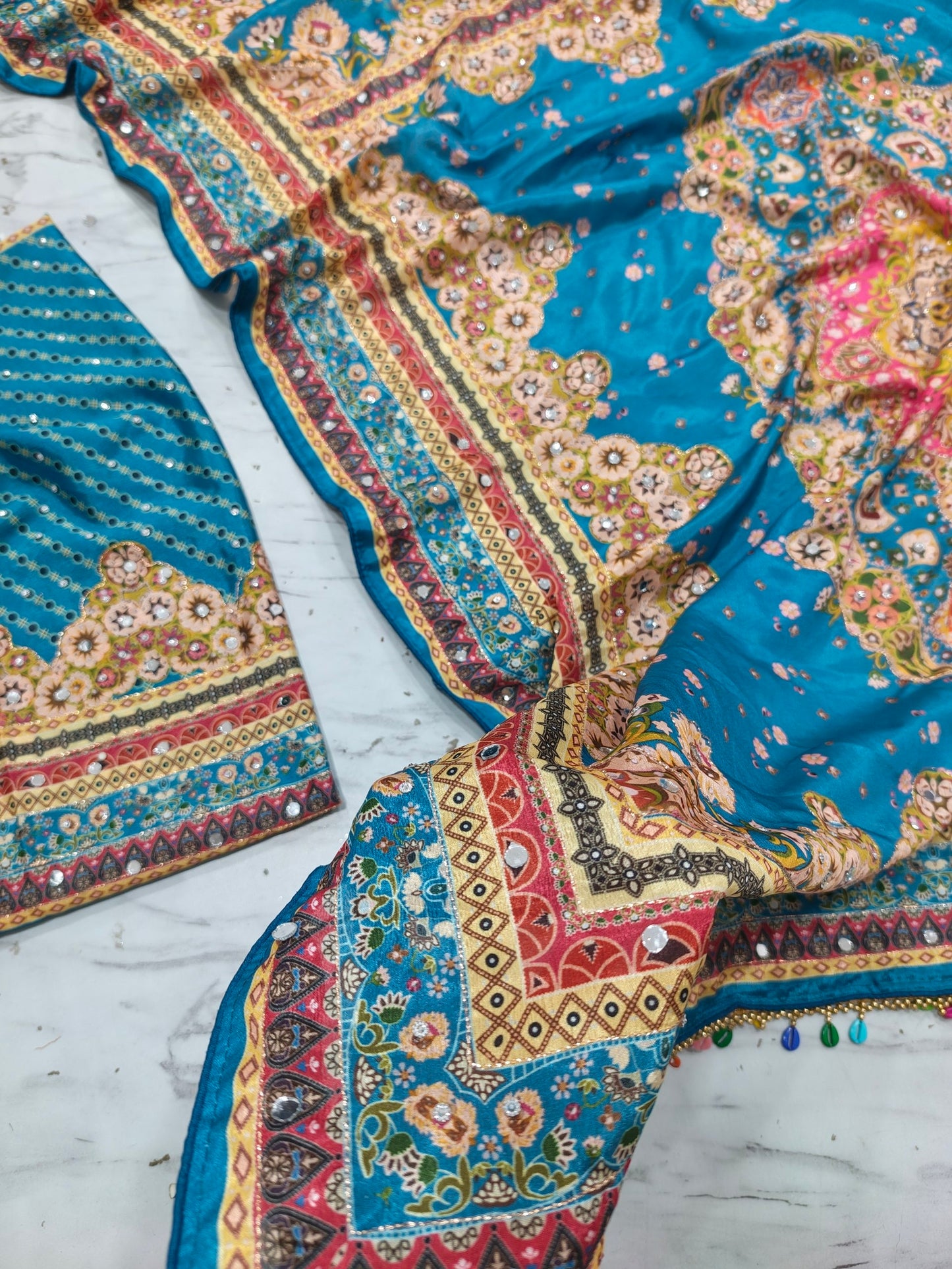 Presenting You Most Beautiful Latest Real Mirror Work Saree Collection